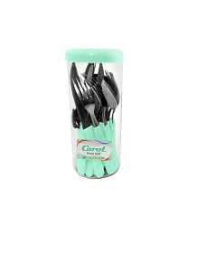 JGO.CUBIERTOS INOX .24P.E/TUBO
