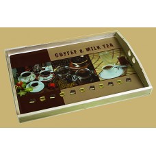 BANDEJA MADERA DECOR. 30X42