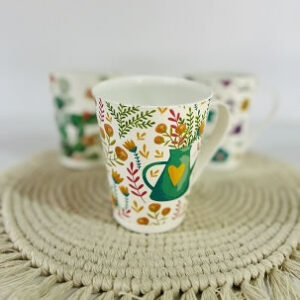 JARRO MUG CONICO DECORADO